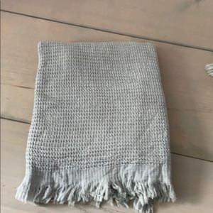 Turkish Waffle Towel - Ice Blue/Grey